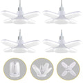 Charkee 25W Cool Day Mini fan Blade 4 Leaf Foldable LED Bulb with Angle Adjustable Ceiling Lights Home Pack of 4