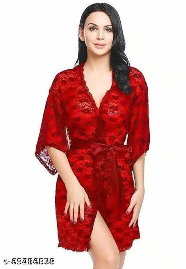 Babydolls for Women (Red, Free Size) (Set of 1)