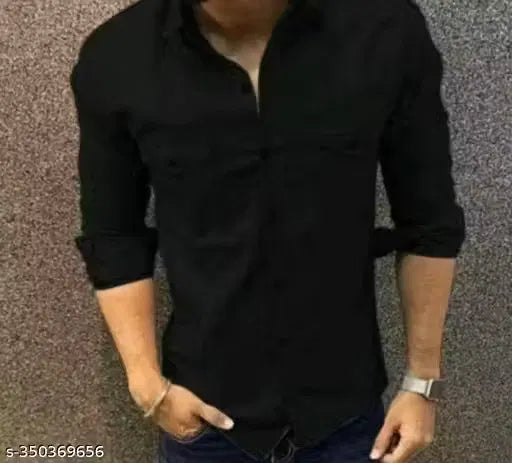 Men Cotton Blend Double Pocket Full Sleeves Shirt Pack of 3