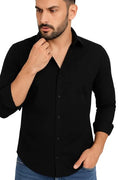 Men’s Black Slim Fit Formal & Casual Shirt Full Sleeve Solid Shirt Pack of 3